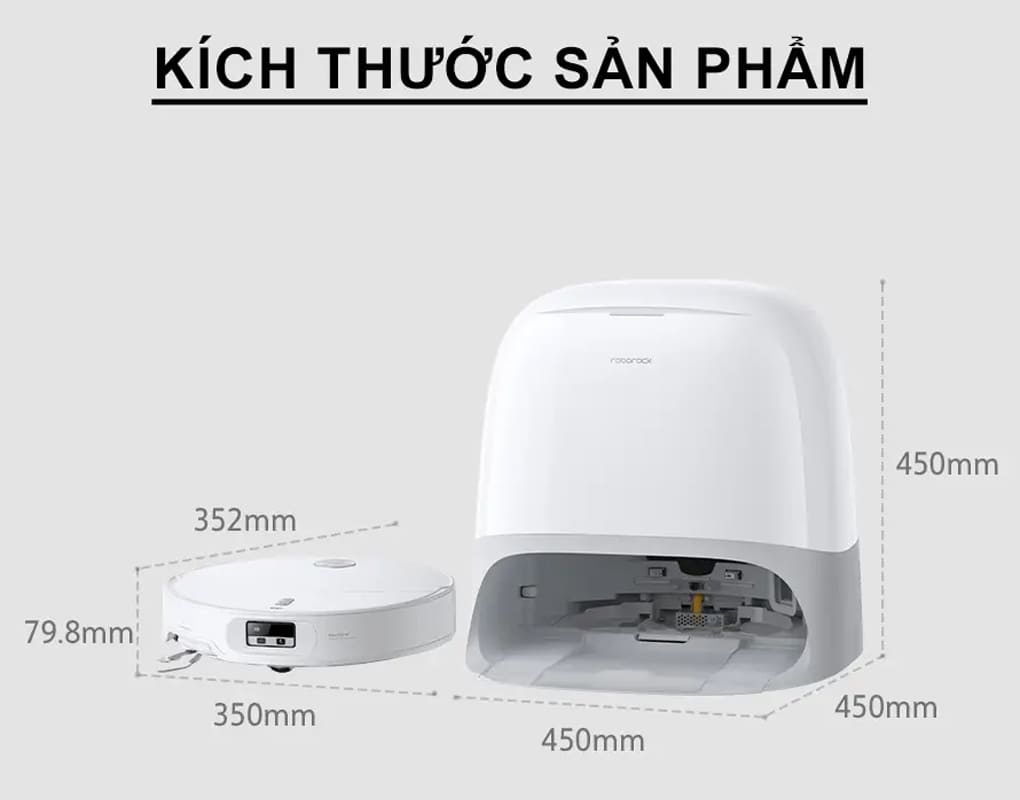 Robot hút bụi lau nhà Roborock Qrevo Curv 2 Pro - Trắng